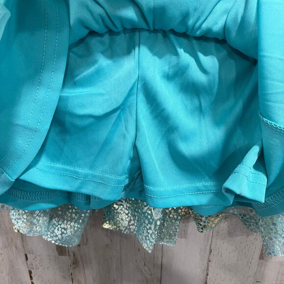 Disney Frozen Elsa Shiny Tulle Skirt Skort Toddler Baby Girl Size 18 Months - Picture 3 of 5